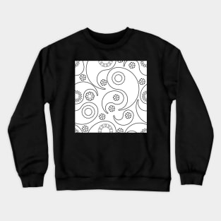 Paisley Principle 1 Black on White Repeat 5748 Crewneck Sweatshirt